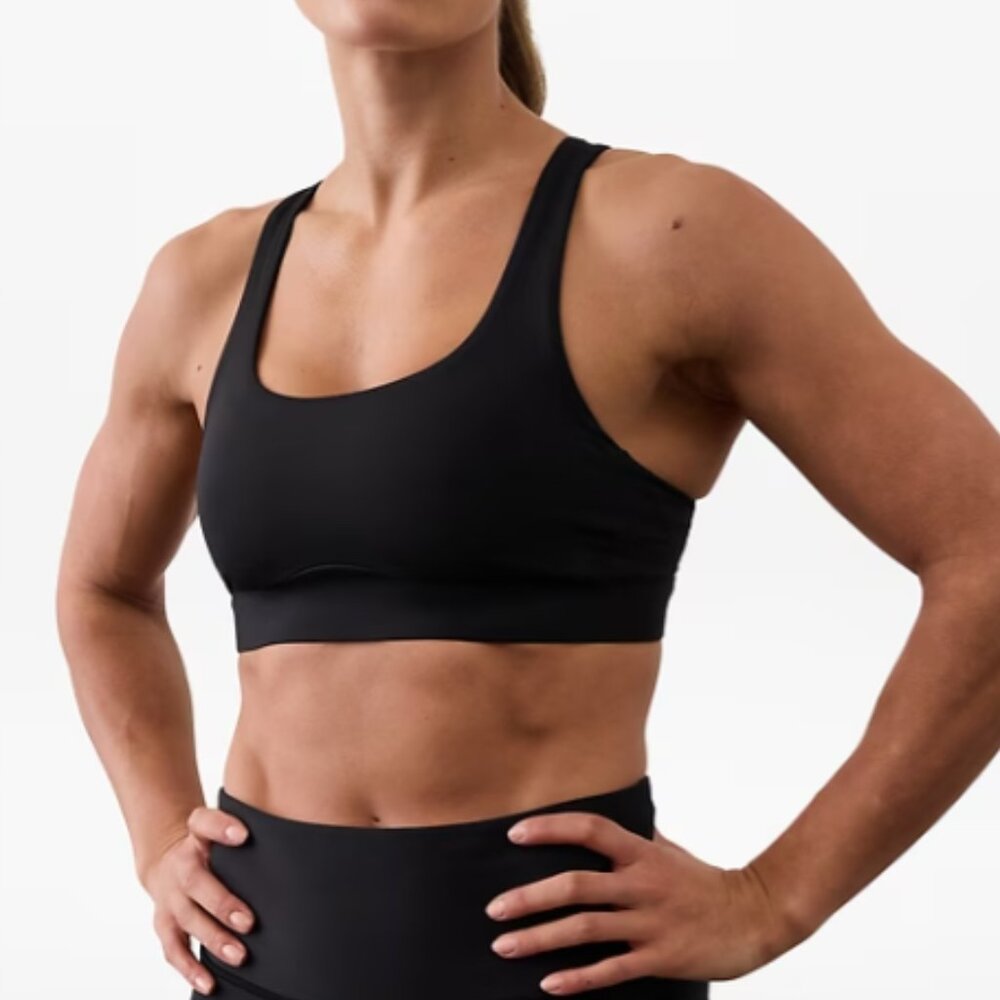 Athleta Interval Sports Bra A-C size M Black - NWT